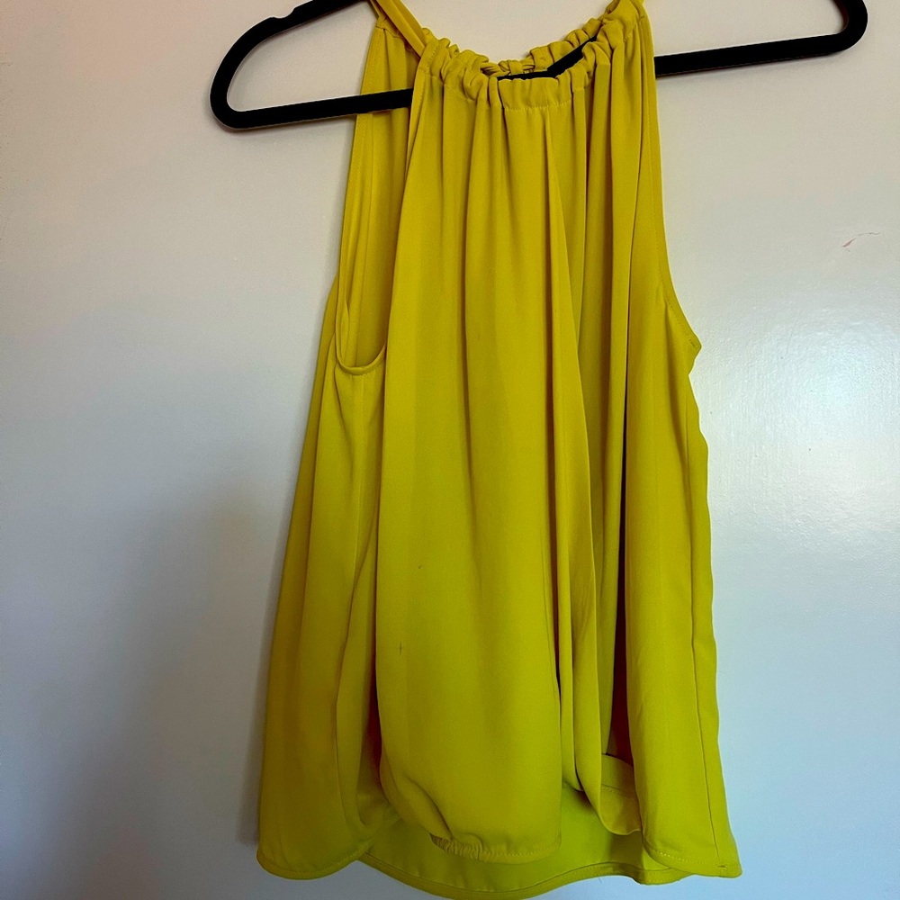 BCBG yellow blouse